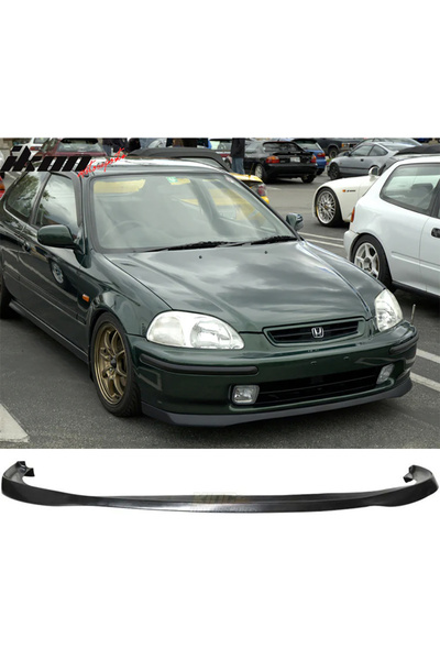AkmTuning Honda Civic Sir Ön Lip Parlak Siyah Plastik Ön Ek Karlık 1996 1997 1998 Makyajsız Kasa