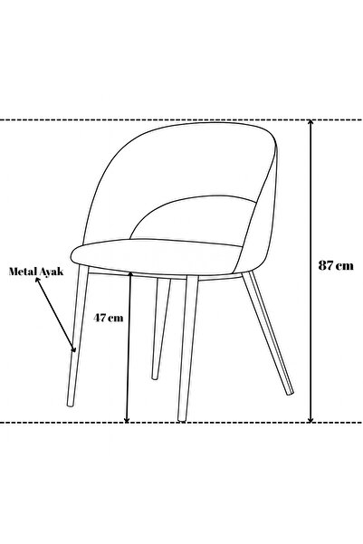 DENGEMA Boston S91 Sandalye (2 Adet) – Antrasit Kumaş, Krom Metal Ayak