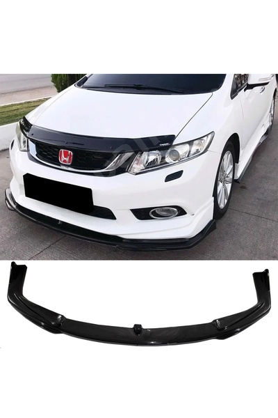 AkmTuning Honda Civic Fb7 Modulo Ön Lip Parlak Siyah Plastik Ön Ek Karlık 201...