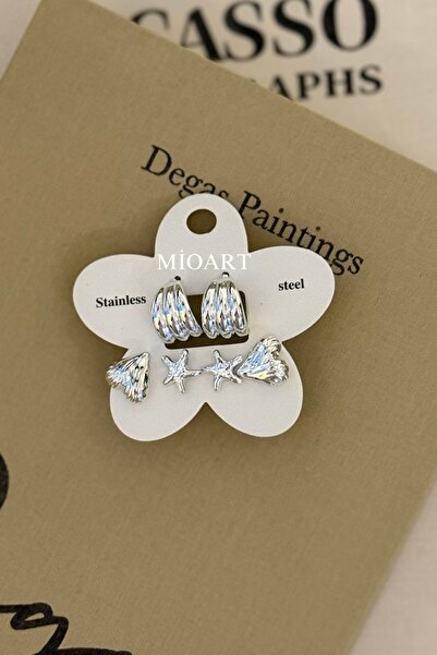 MioArt Women's Set of 6 Earrings