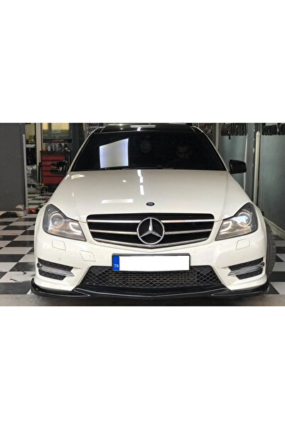 AkmTuning Mercedes W204 C180 Ön Lip Parlak Siyah Plastik Ön Ek Karlık 2011 2012 2013 2014 Makyajlı Kasa