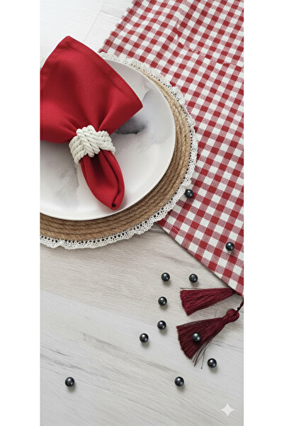 DİGGO Inel pentru șervețele din snur crem (6 bucăți)