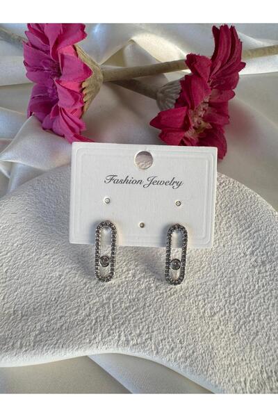 H&S AKSESUAR Mess Marka Gümüş Rengi Küpe