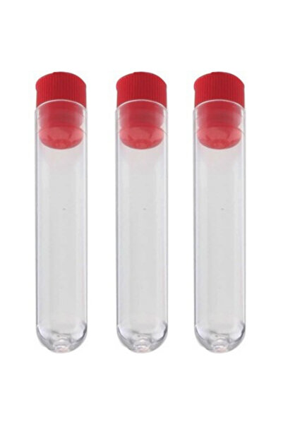 BTRLAB Deney Tüpü Plastik 12x75 mm Yuvarlak Taban - Kapaklı - 50 Adet