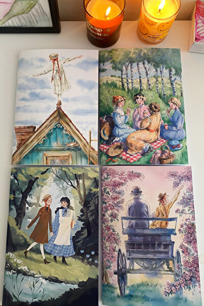 İnci Rüyası Hediyelik Anne with an E Designed 4-Ring Binder Notebook - Unlined, A5, Notepad, Notebook, 30 Pages