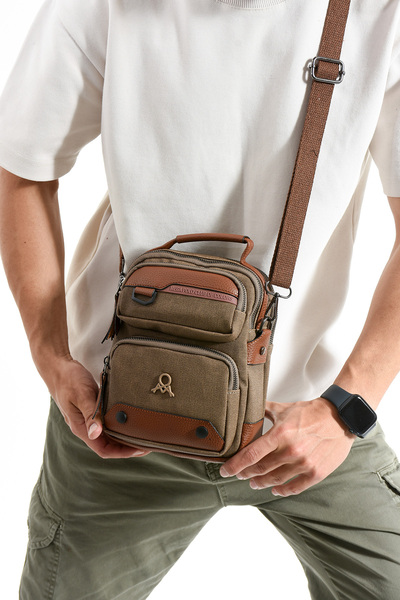 çantamgelsin Canvas Series Multi-Compartment Crossbody/Handheld Men's Bag