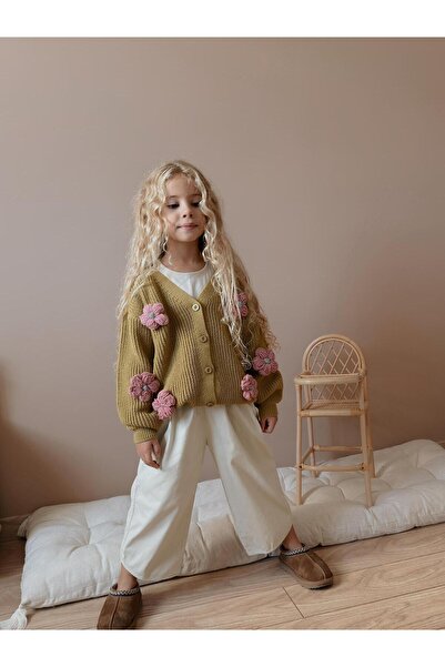TINY BEAR Daisy Detailed Cardigan for Girls