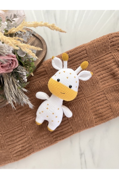 Zey's Amigurumi Amigurumi Uyku Arkadaşı Tatlı Zürafa Örgü Oyuncak Sarı