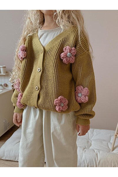 TINY BEAR Daisy Detailed Cardigan for Girls