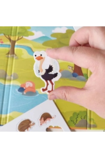 Picodino Educational Book with Reusable Stickers, 30 Pieces - Life on the Farm