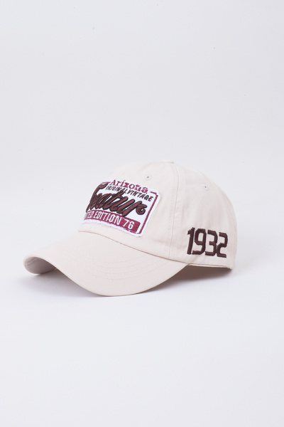 Kapin Nakışlı Cap Baseball Şapka - Bej