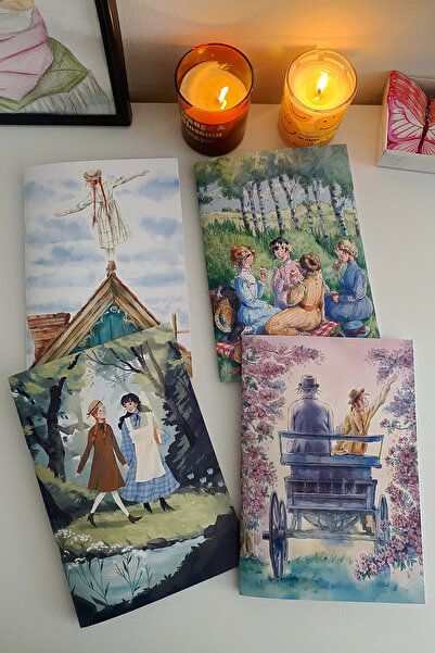 İnci Rüyası Hediyelik Anne with an E Designed 4-Ring Binder Notebook - Unlined, A5, Notepad, Notebook, 30 Pages