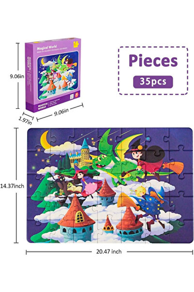 Picodino Puzzles for Kids Ages 3-5 (Magical World)