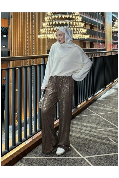 AYSEAKSOY Pul payet palazzo pantolon