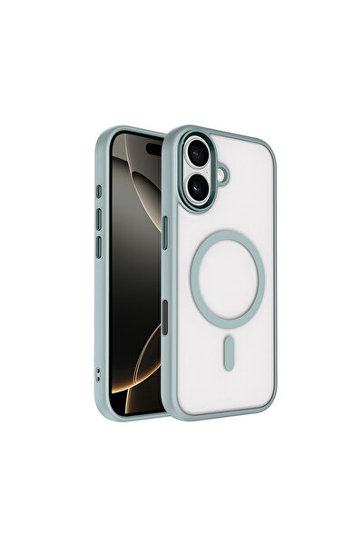 UnDePlus غطاء سيليكون كروم متوافق مع Magsafe لهاتف Apple iPhone 17