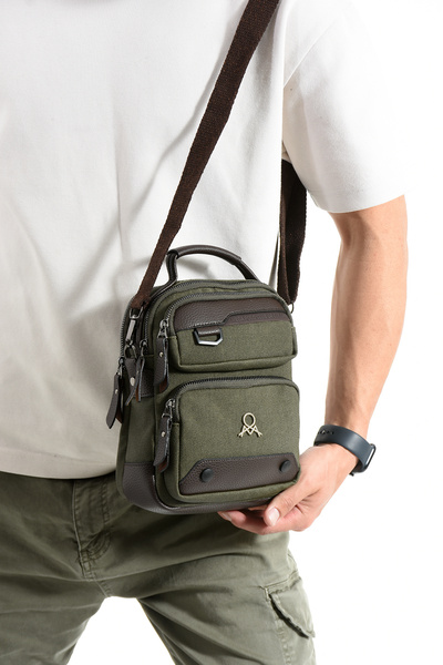 çantamgelsin Canvas Bag Multi-Compartment Crossbody/Handheld Men's Bag