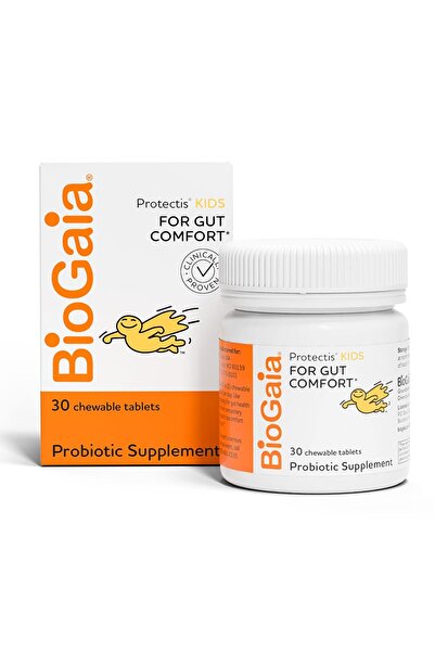 BioGaia بروبيوتيك بروتيكتيس للأطفال من عمر 3 سنوات فما فوق، يُخفف من مشاكل الجهاز الهضمي، عبوة تكفي 30 يومًا