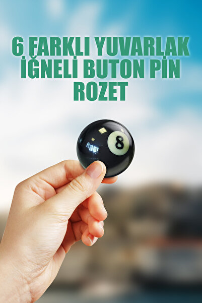 ZipZap Bilardo Topları Y2k Çanta Süsü Rozet İğneli Buton Rozet Seti (6 ADET)