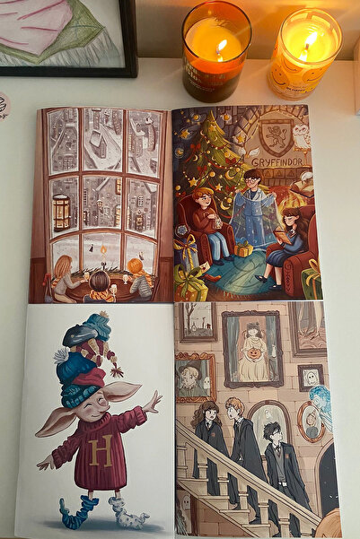 İnci Rüyası Hediyelik Harry Potter 4-Piece Stapled Notebook - Unlined, A5, Notepad, Notebook, 30 Pages