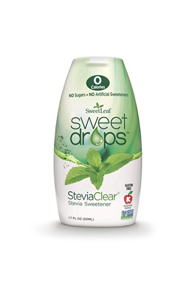 SweetLeaf مُحلي ستيفيا سائل من سويت دروبس، خالي من السعرات الحرارية، كيتو، 1.7 أونصة سائلة