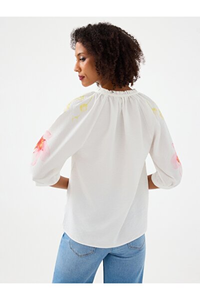 Loft Long Crop Women's Blouse U.Sleeve