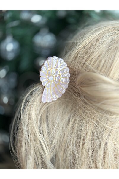 QUEEN AKSESUAR Imported Luxury Bone Shiny Sea Shell Clam Patterned Clasp Buckle