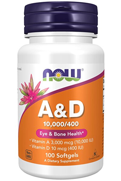 Now Foods مكملات NOW، فيتامين أ و د 10,000/400 وحدة دولية، صحة العين*، تغذية ...