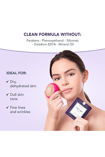 FOREO Call It A Night Revitalizing & Nourishing UFO Activated Mask, 7 count