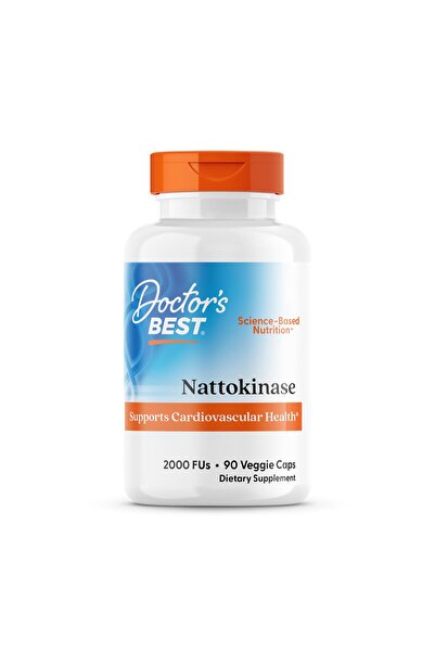 Doctor's Best أفضل كبسولات ناتوكيناز من دكتورز بيست، 2000 وحدة دولية، يدعم الصحة، غير معدل وراثيًا، نباتي، 90 كبسولة نباتية