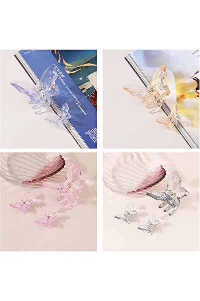 Generic 15 Pieces Butterfly Hair Clips Sets Medium Small Random Colors
