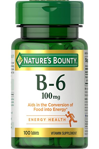 Nature's Bounty Vitamin B6 100mg Tablets - Supports Energy Metabolism & Nervous System Health, 100 Ct
