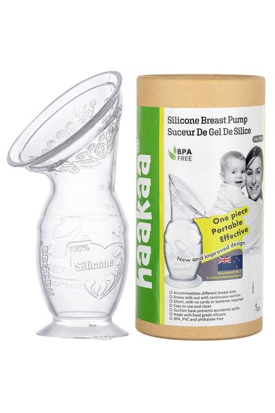 Haakaa مضخة ثدي يدوية مع قاعدة شفط - جامع حليب الجيل الثاني 4 أونصة/100 مل