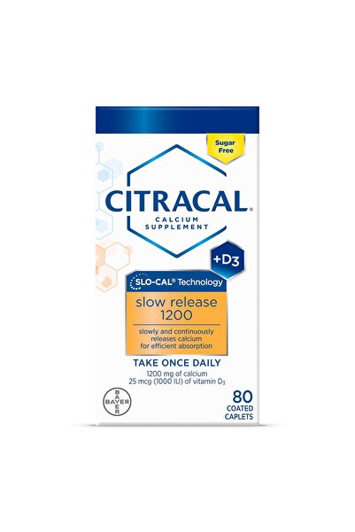 Citracal كالسيوم بلس د بطيء الإطلاق 1200، 80 قرصًا