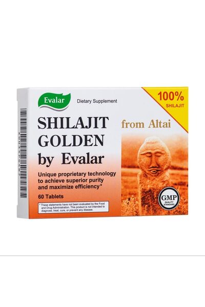 EVALAR شيلاجيت الذهبي من سيبيريا ألتاي، 60 قرص