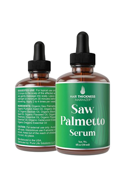 Hair Thickness Maximizer Saw Palmetto Hair Growth Serum with Rosemary, Pepper...