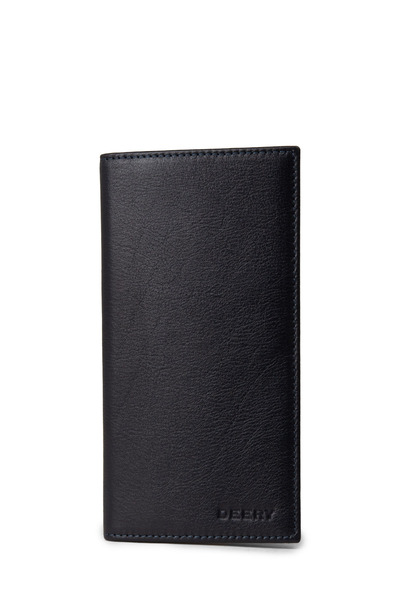 Deery Erkek Lacivert Hakiki Deri Dikey Cüzdan