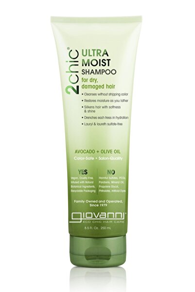 Giovanni 2chic Ultra-Moist Shampoo with Avocado & Olive Oil, Aloe Vera & Shea Butter - 8.5 oz