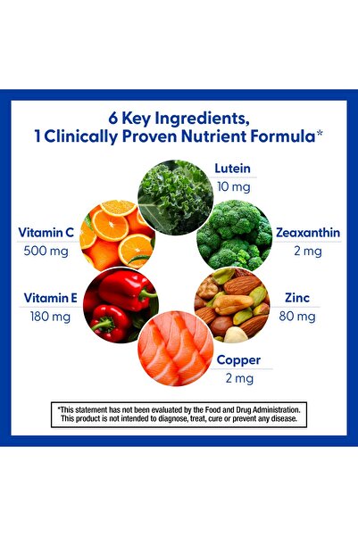 Preservision AREDS 2 Eye Vitamins with Lutein, Zeaxanthin, Vitamin C & E | 120 Softgels