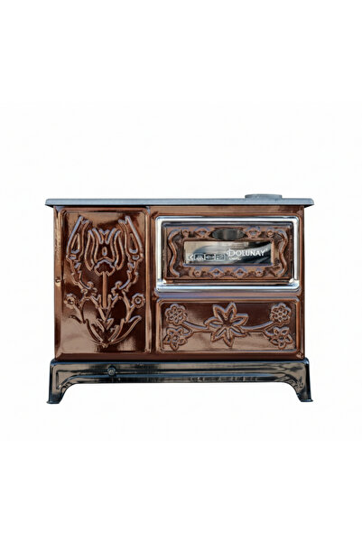 dolunay ısı cihazları Kahverengi Fırın Majoik Soba 0.60 Sac İki Adet Kova ve Izgara Dolunay