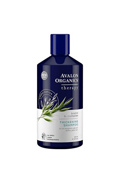 Avalon Organics Biotin & B-Complex Thickening Shampoo for Fuller Hair, 14 Fl Oz