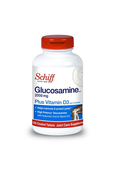 Schiff Glucosamine 2000mg with Vitamin D3 and Hyaluronic Acid, 150 tablets - ...