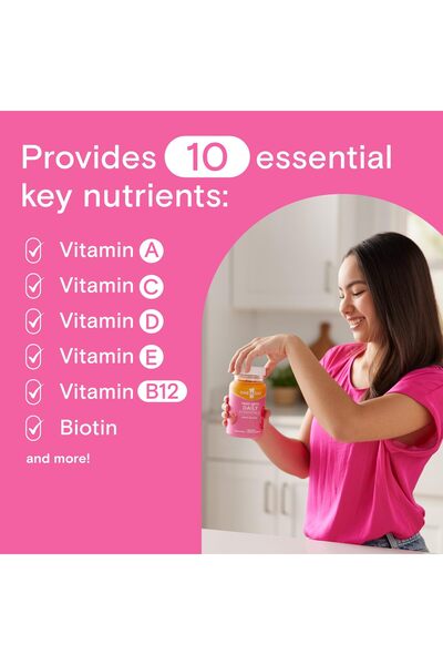 One A Day Teen Girl's Daily Essentials Multivitamin Gummies, 120 Count