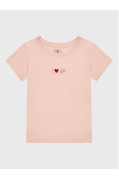 4F Παιδικό T-Shirt HJZ22-JTSD005 Ροζ