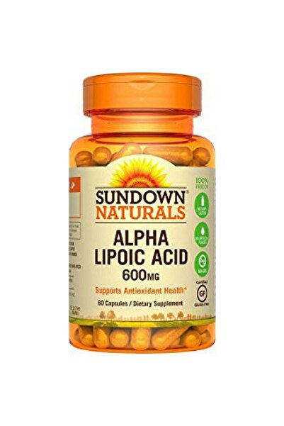Sundown Naturals حمض ألفا ليبويك، 600 ملغ، 60 كبسولة