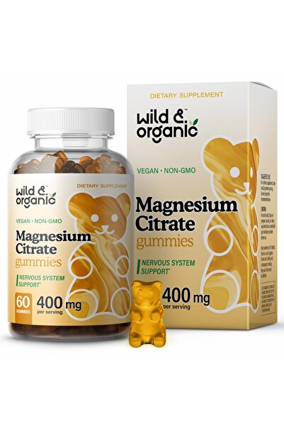 Wildfin علكات سترات المغنيسيوم ٤٠٠ ملغ - علكات نباتية مريحة للمضغ لتحسين المز...