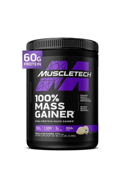 MUSCLETECH High Protein Mass Gainer for Weight Gain & Muscle - Vanilla, 5.15 lb