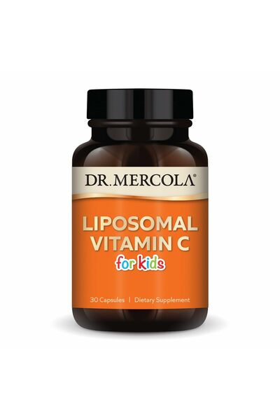 Dr Mercola فيتامين سي ليبوسومال للأطفال - ١٢٥ ملغ لدعم المناعة والدماغ - ٣٠ ك...