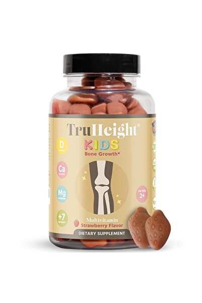 TruHeight حلوى جيلاتينية لنمو عظام الأطفال: فيتامين د، كالسيوم، ك2 لعظام قوية...