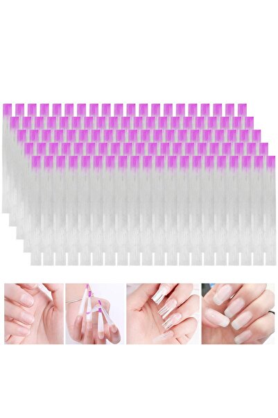 Mwoot 100 قطعة من أطراف تمديد الأظافر المصنوعة من الألياف الزجاجية لأظافر الج...