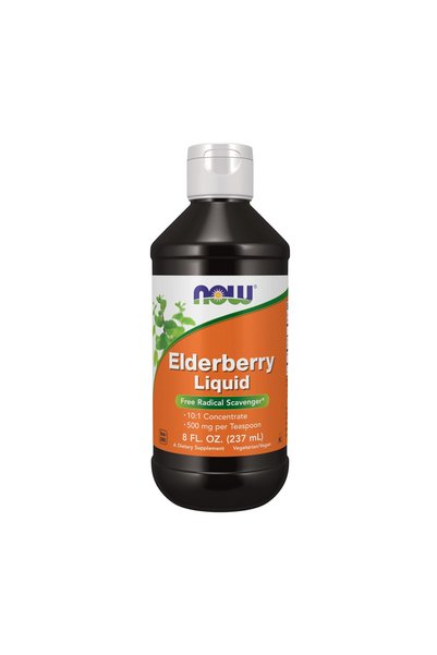 Now Foods Supplements, Elderberry Liquid 500 mg, 10:1 Concentrate, Free Radic...